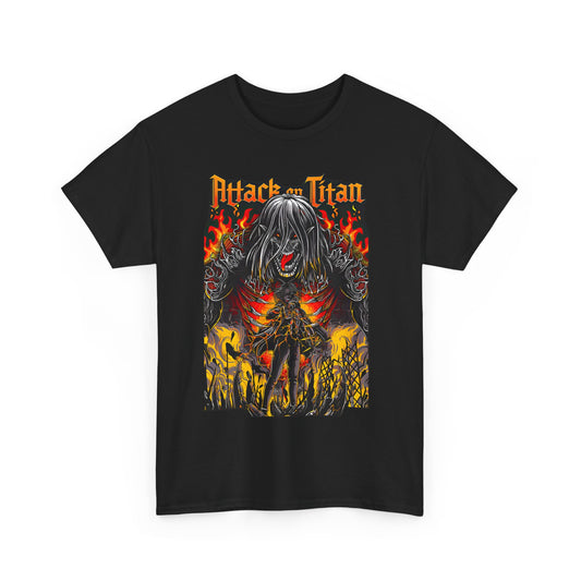 Eren Jaeger T-Shirt – 100% Cotton Attack on Titan Anime Tee