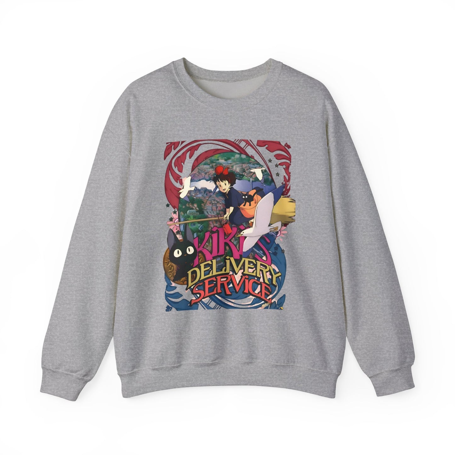 Kiki's Delivery Service Art Sweatshirt – 100% Cotton Cozy Studio Ghibli Anime Pullover