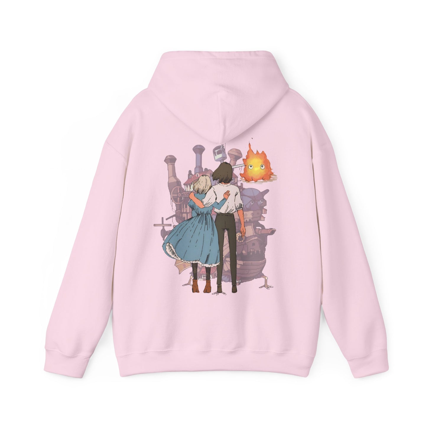 Howl's Moving Castle Love Back Print Hoodie – 100% Cotton Studio Ghibli Anime Sweatshirt