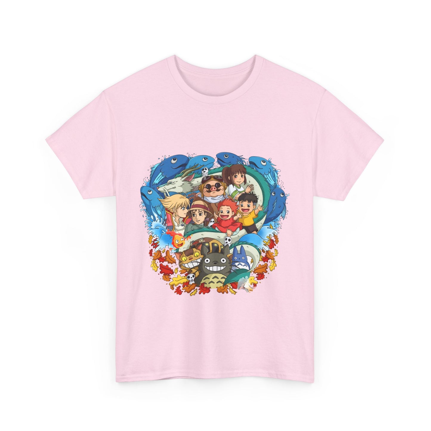 Studio Ghibli Characters T-Shirt – 100% Cotton Anime Tee for Ghibli Fans
