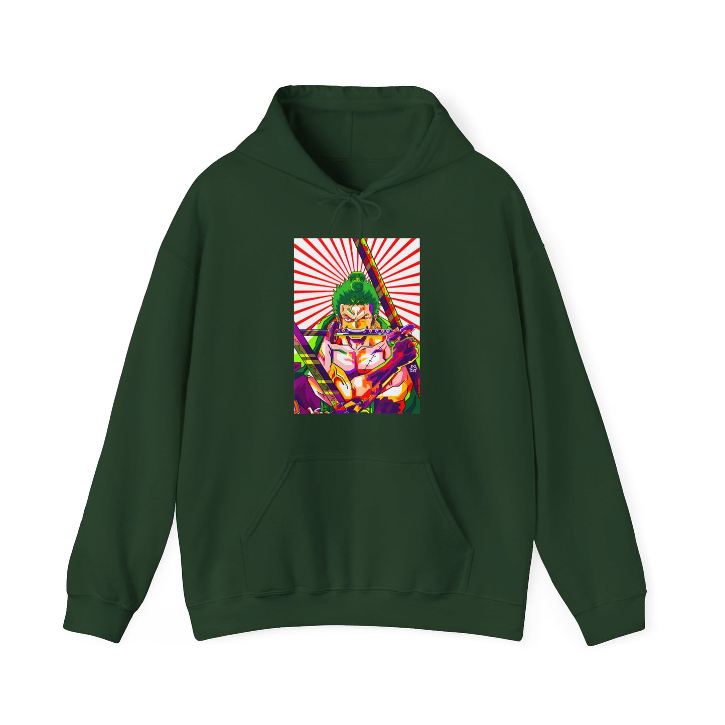 Zoro Style Hoodie – One Piece 100% Cotton Pullover for Anime & Samurai Fans