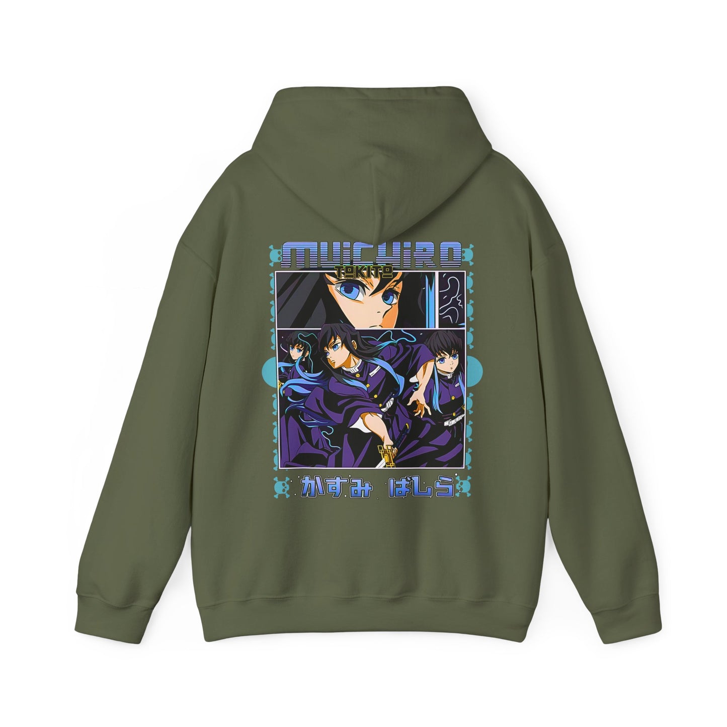 Muichiro Tokito Demon Slayer Back Print Hoodie – 100% Cotton Anime Hoodie for Mist Hashira Fans