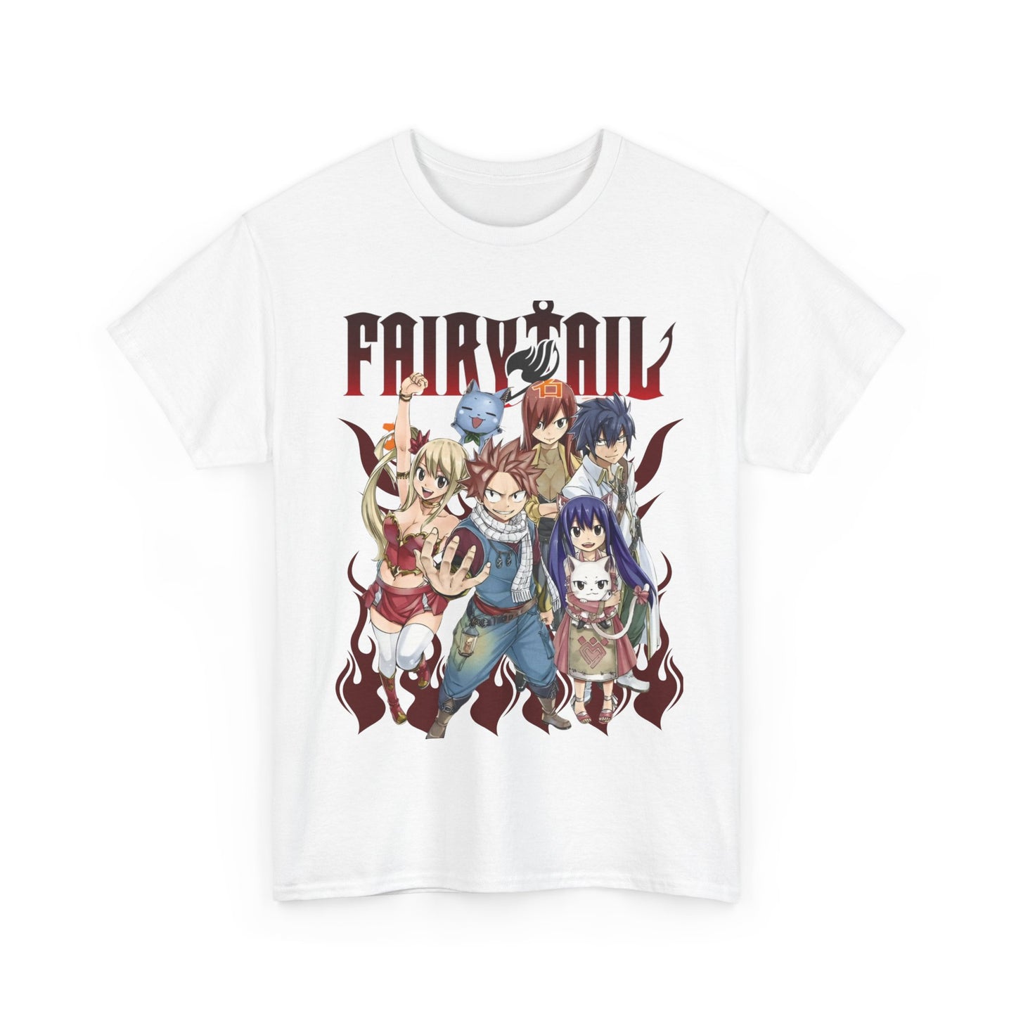 Natsu Dragneel Fairy Tail T-Shirt – 100% Cotton Anime Tee Featuring the Fire Dragon Slayer