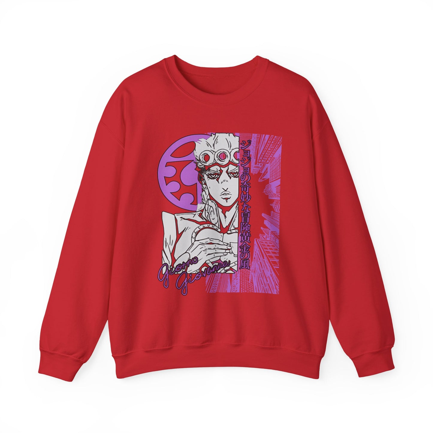 Giorno Giovanna Sweatshirt – 100% Cotton JoJo’s Bizarre Adventure Pullover for Anime Fans