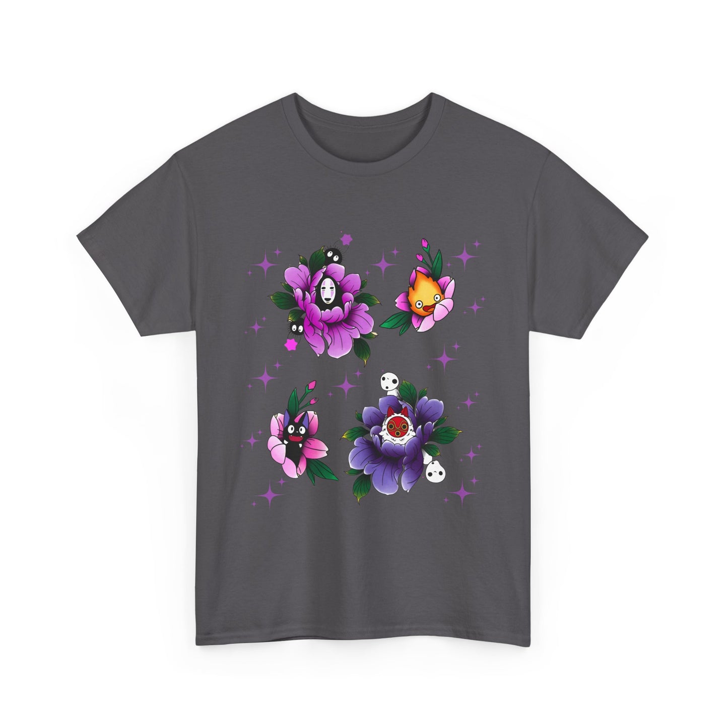 Cute Ghibli Characters T-Shirt – 100% Cotton Studio Anime Tee