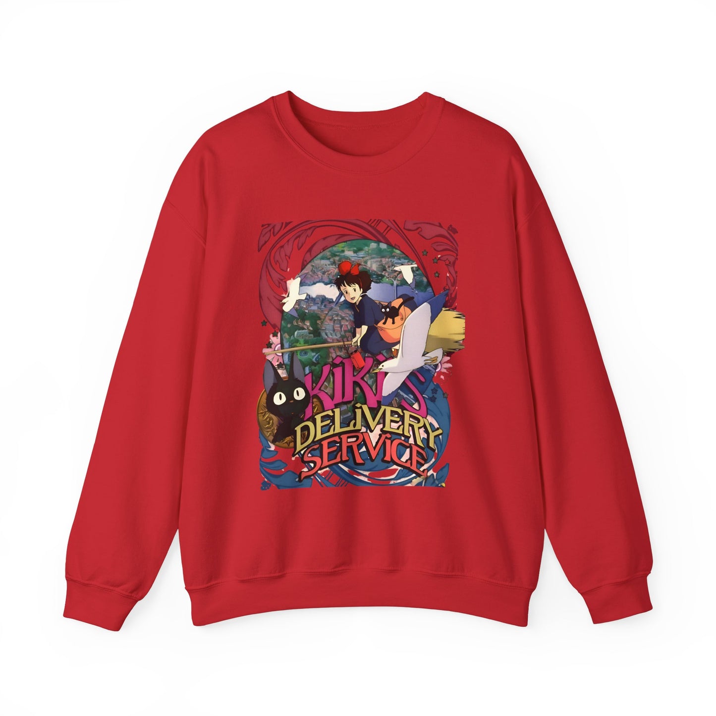 Kiki's Delivery Service Art Sweatshirt – 100% Cotton Cozy Studio Ghibli Anime Pullover