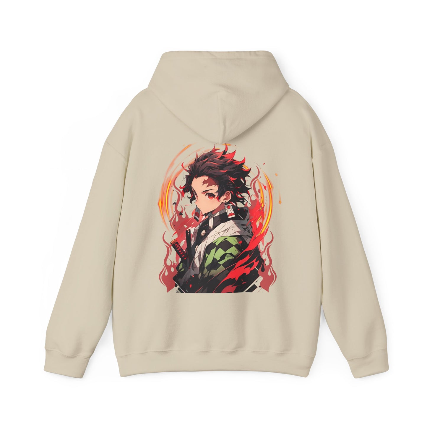 Tanjiro Kamado Back Print Hoodie – 100% Cotton Demon Slayer Anime Hoodie