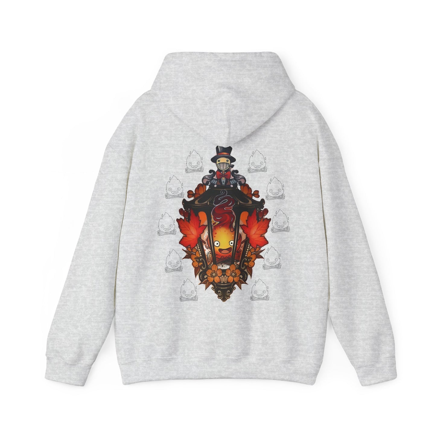Calcifer Hoodie | Howl’s Moving Castle Back Print | 100% Cotton Studio Ghibli Sweatshirt