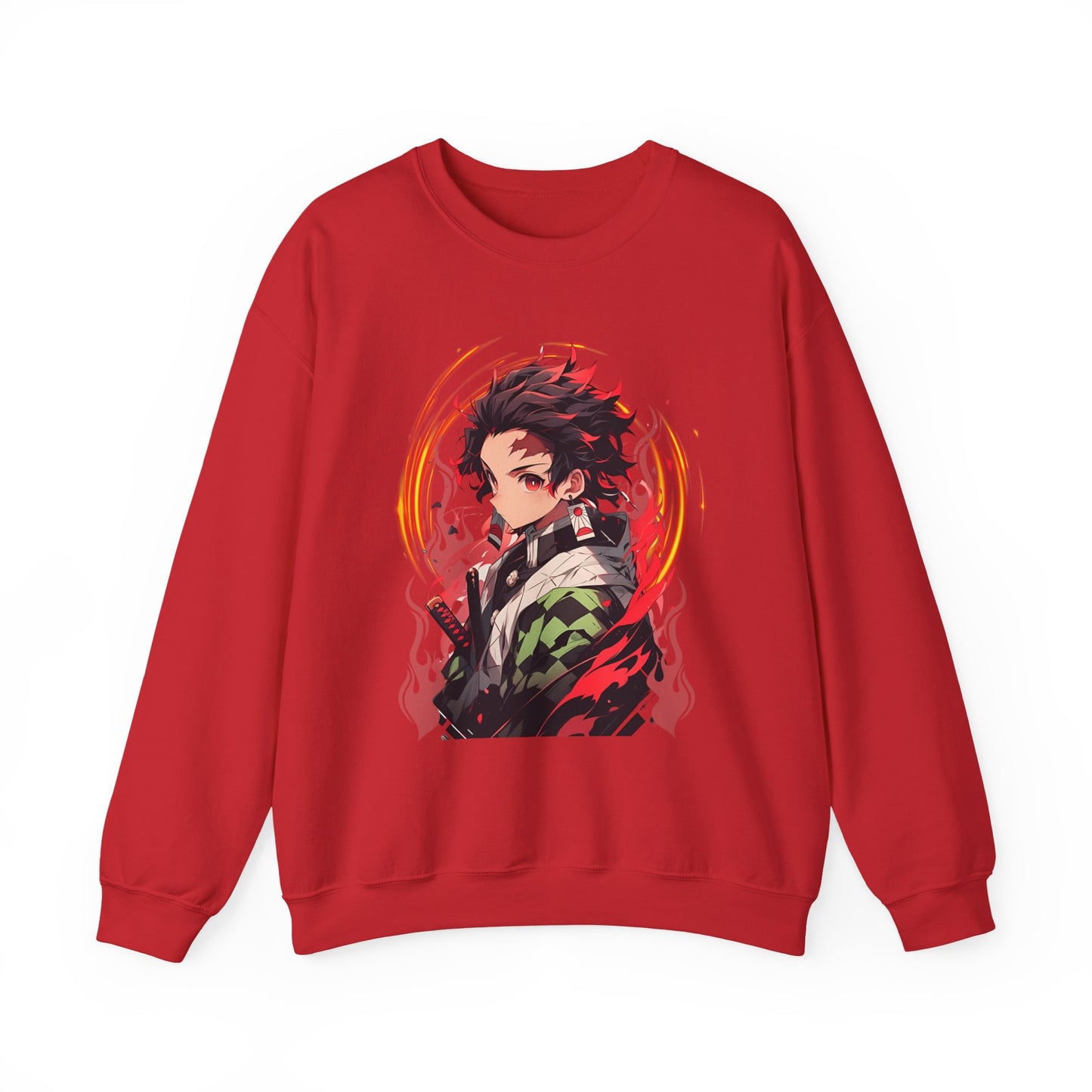 Tanjiro Kamado Demon Slayer Sweatshirt – 100% Cotton Anime Pullover for Kimetsu no Yaiba Fans