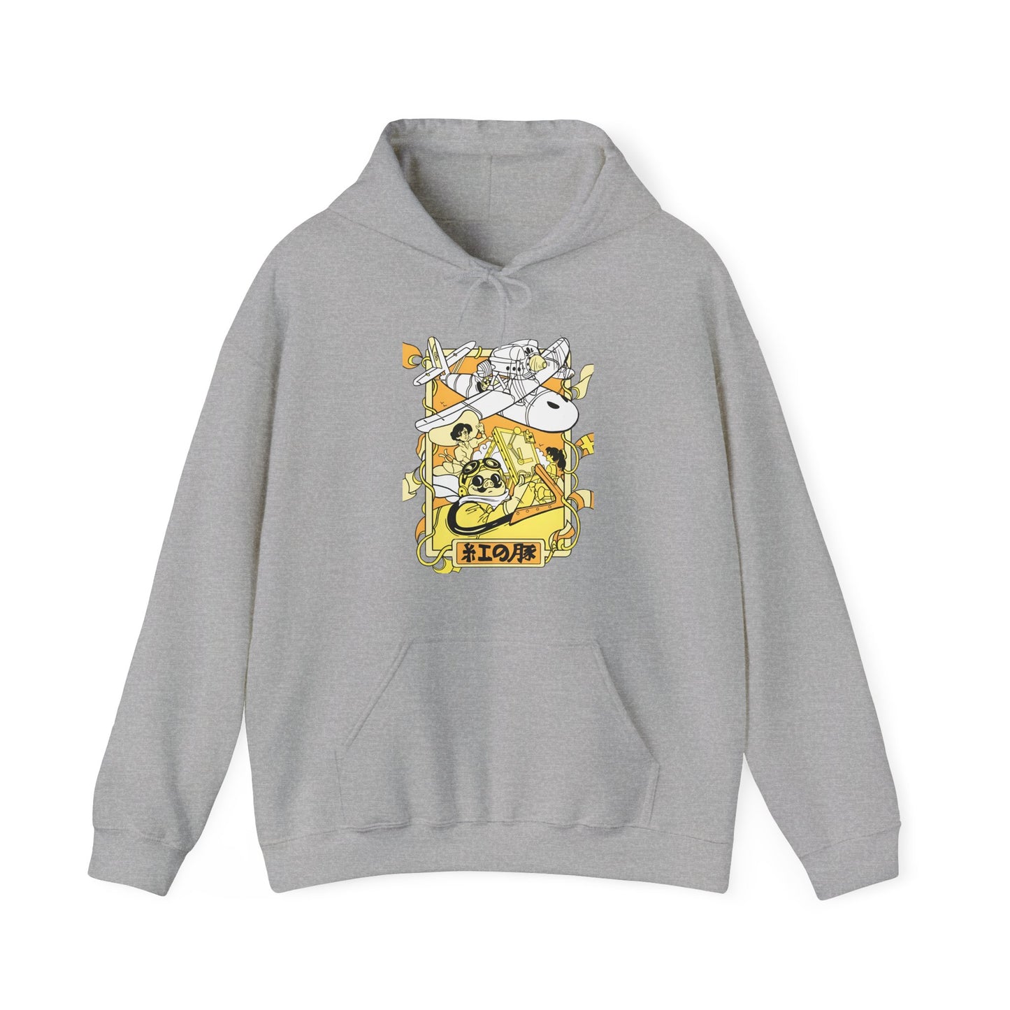 Porco Rosso Hoodie – 100% Cotton Studio Ghibli Anime Pilot Hoodie