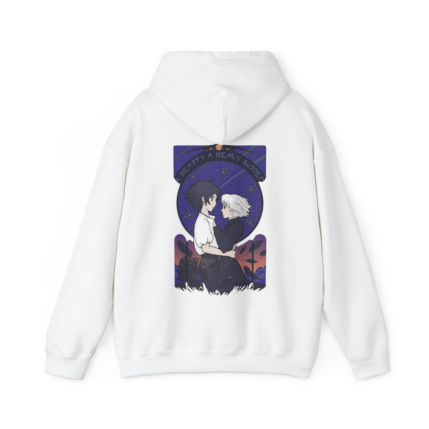 Howl and Sophie Couple Back Print Hoodie – 100% Cotton Studio Ghibli Hoodie from Howl’s Moving Castle