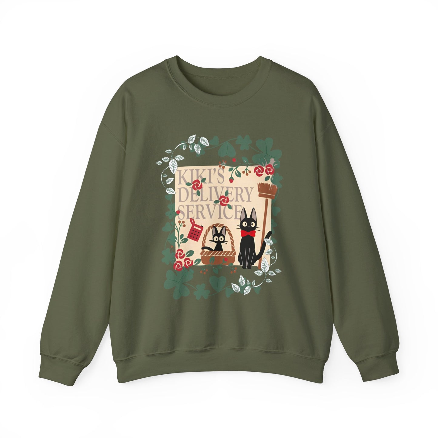 Kiki’s Delivery Service Sweatshirt – 100% Cotton Studio Ghibli Pullover for Anime Fans