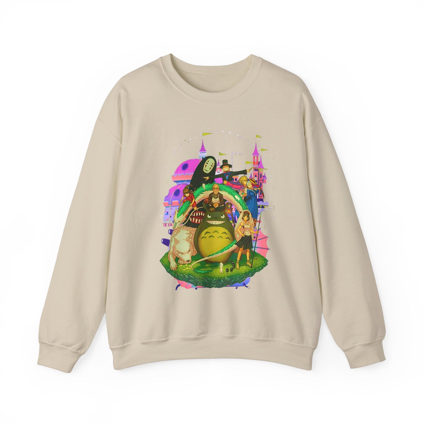 Hayao Miyazaki Characters Sweatshirt – 100% Cotton Studio Ghibli Anime Pullover