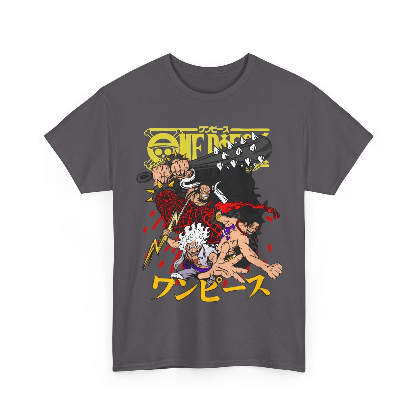 Kaido, Luffy & Ace T-Shirt – 100% Cotton One Piece Anime Tee for Fans