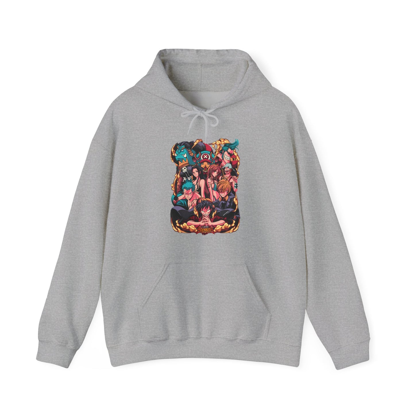 One Piece Characters Hoodie – 100% Cotton Anime Hoodie Featuring Straw Hat Crew