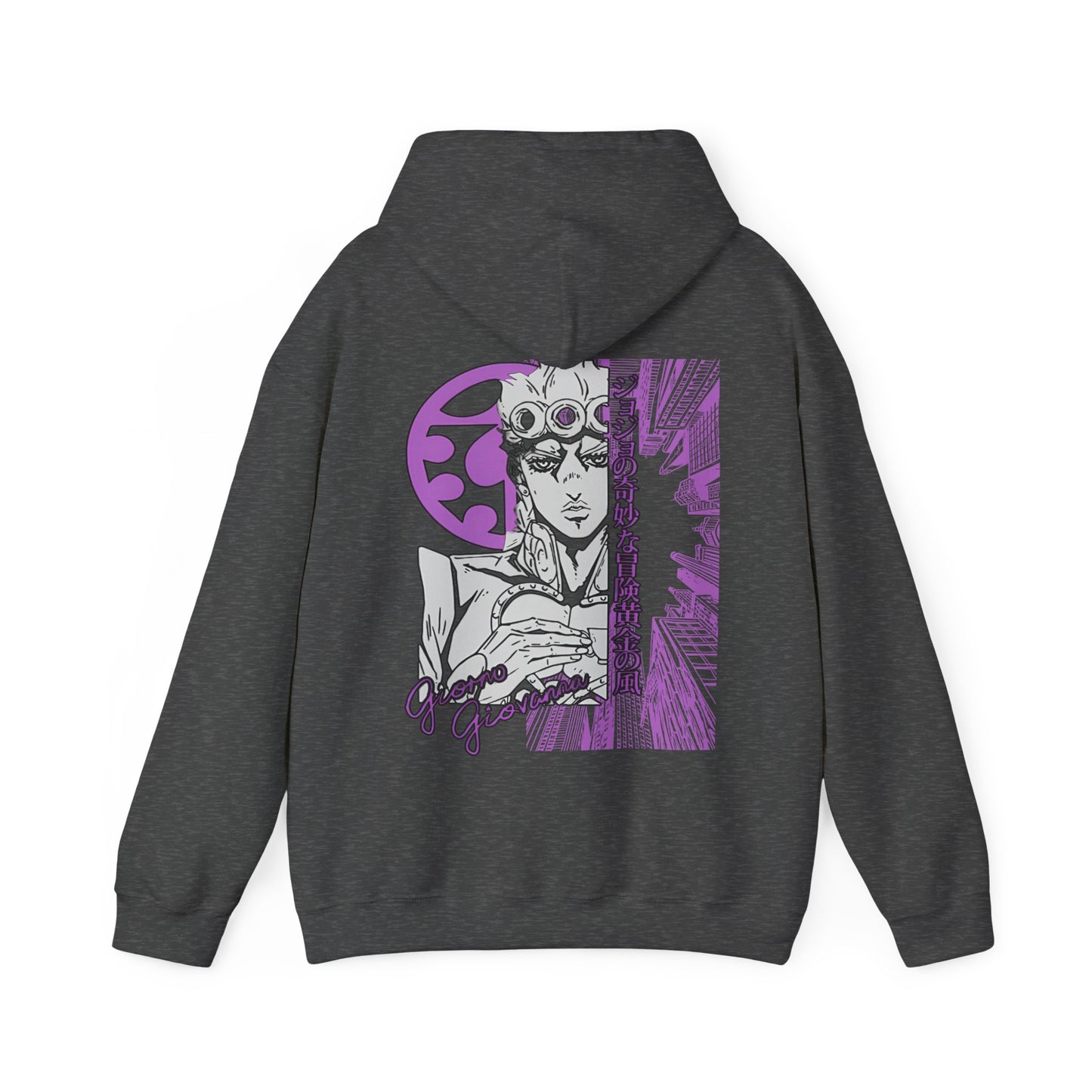 Giorno Giovanna Back Print Hoodie – 100% Cotton JoJo’s Bizarre Adventure Anime Sweatshirt