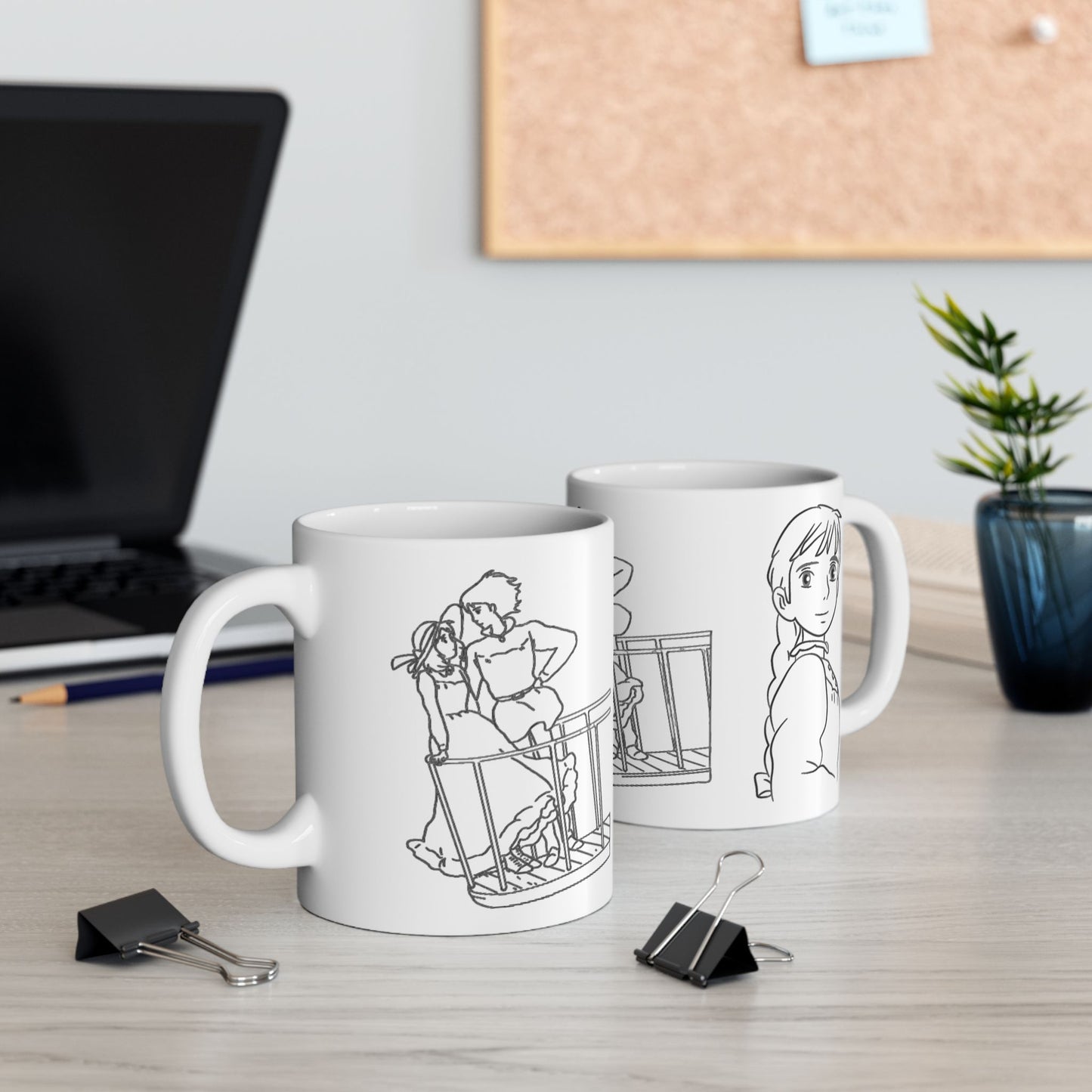 Sophie and Howl Love Mug – Howl’s Moving Castle Ghibli Cup 11oz & 15oz – Romantic Anime Gift for Ghibli Fans