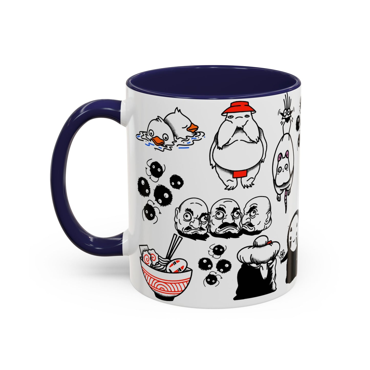 Spirited Away Moments Accent Mug – Color Handle Ghibli Cup 11oz & 15oz – Chihiro and Haku Anime Scene Gift