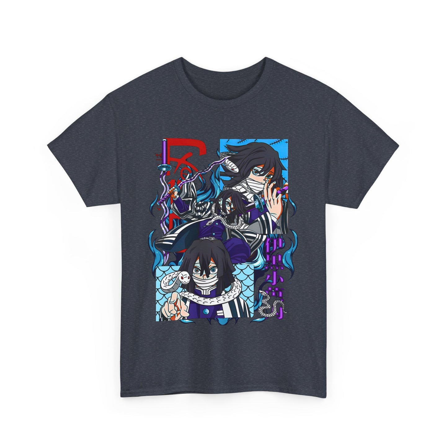 Obanai Iguro Demon Slayer T-Shirt – 100% Cotton Anime Shirt Featuring the Serpent Hashira