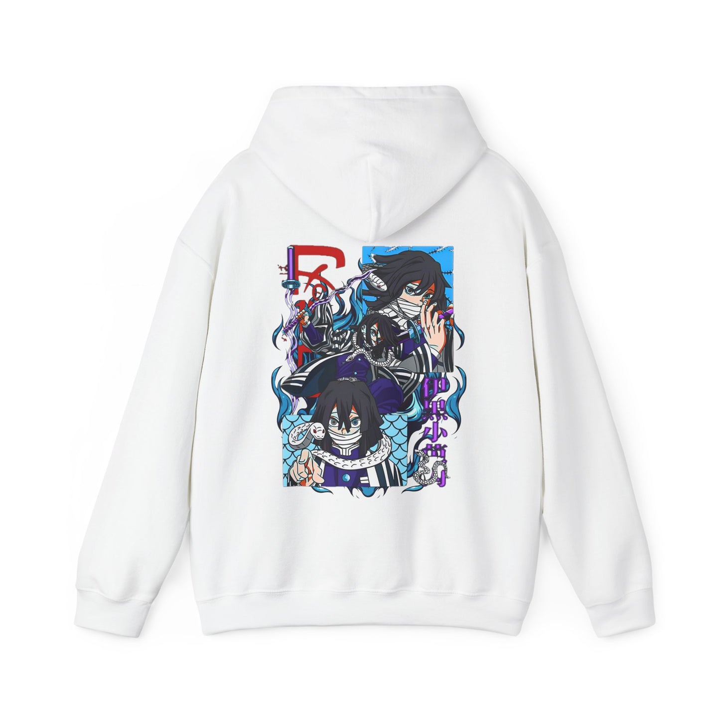 Obanai Iguro Back Print Hoodie – 100% Cotton Demon Slayer Serpent Hashira Anime Hoodie