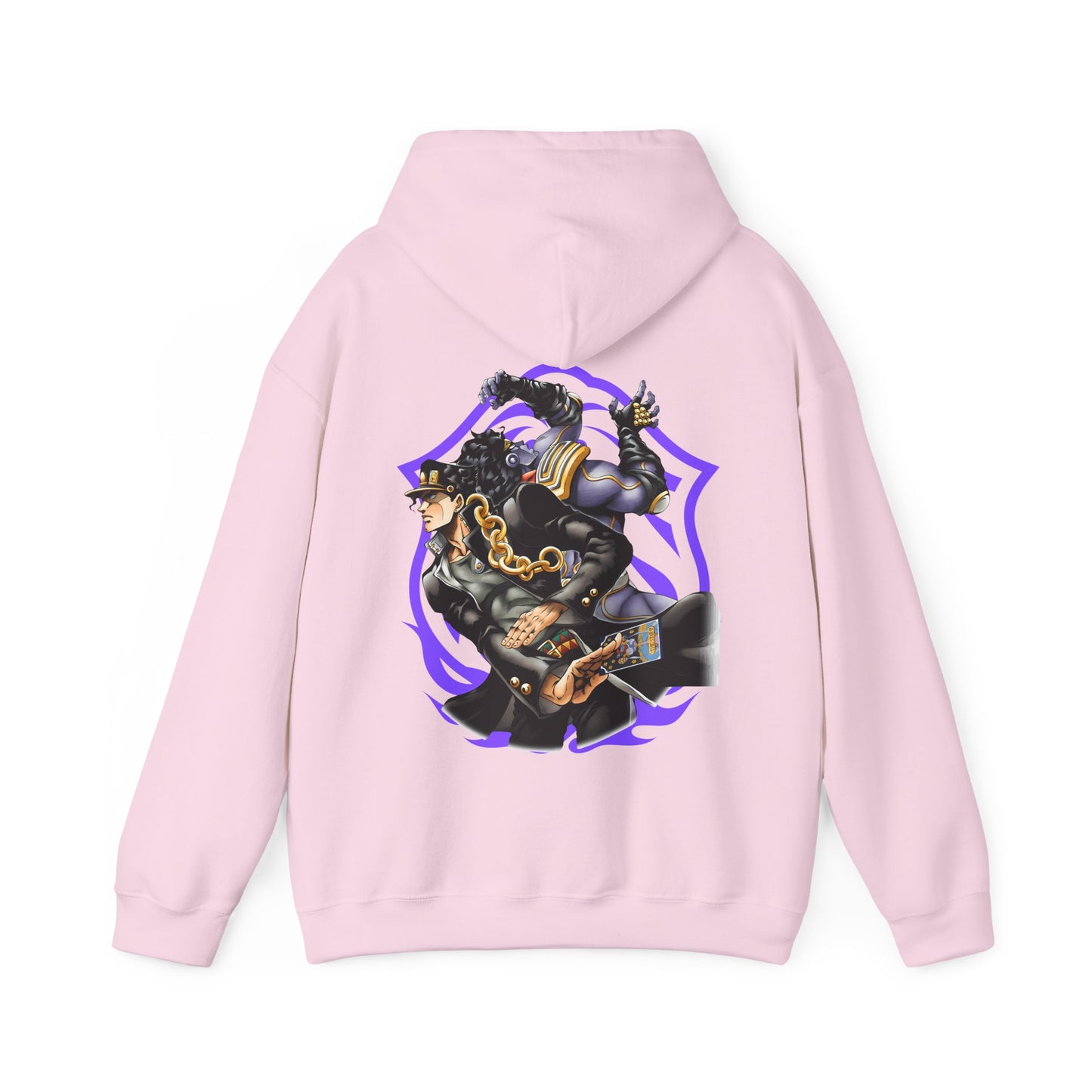 Jotaro Kujo Back Print Hoodie – 100% Cotton JoJo's Bizarre Adventure Anime Pullover