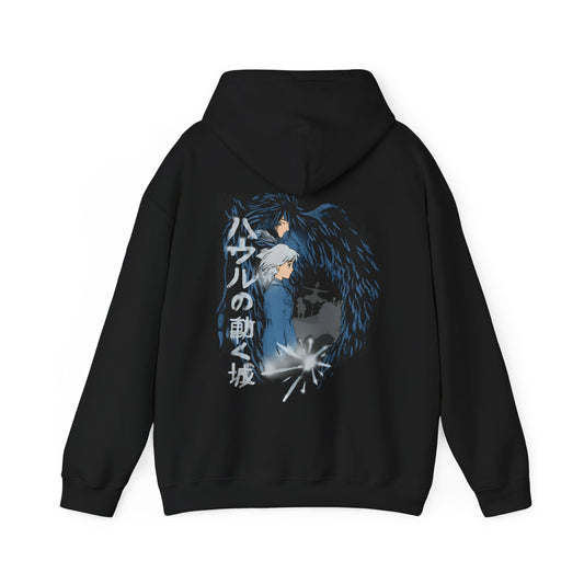 Howl & Sophie Back Print Hoodie – 100% Cotton Studio Ghibli Hoodie Inspired by Howl’s Moving Castle