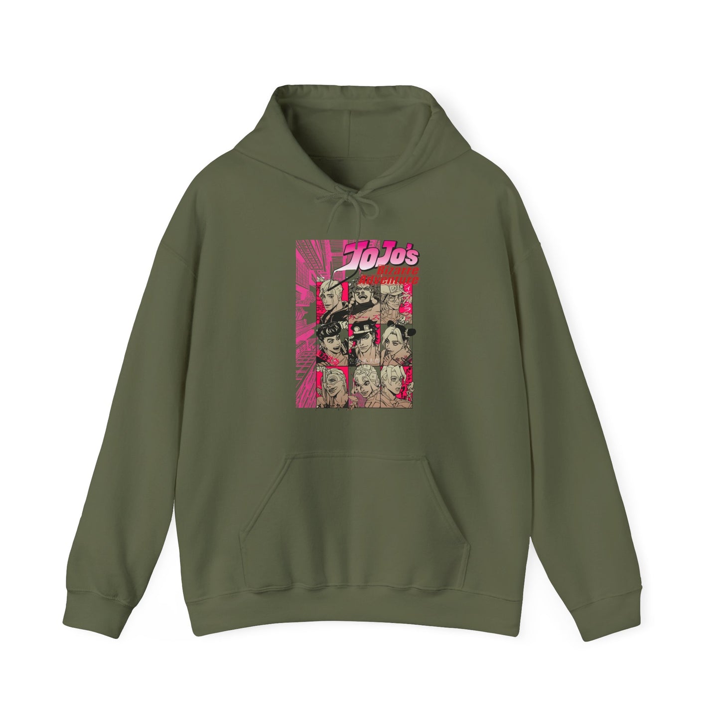 JoJo’s Bizarre Adventure Hoodie – 100% Cotton Anime Hoodie Featuring Iconic Joestar & Stand Designs – Stylish Otaku Sweatshirt