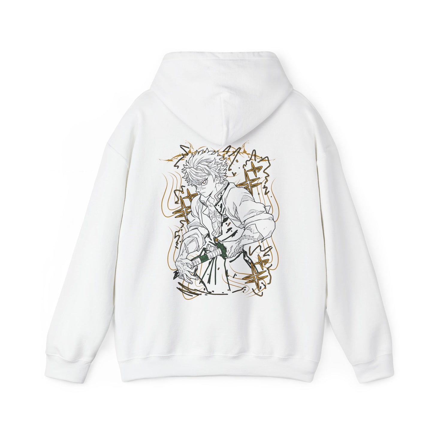 Sanemi Shinazugawa Back Print Hoodie – 100% Cotton Demon Slayer Streetwear for Anime Fans