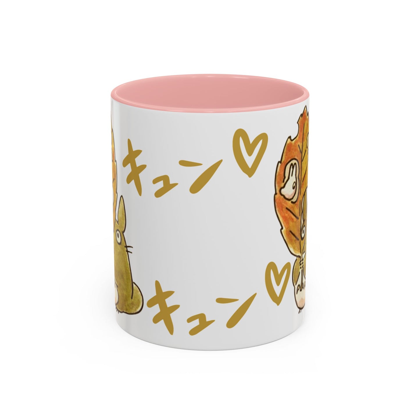 Cute Totoro Accent Mug – Studio Ghibli Color Handle Cup 11oz & 15oz – Kawaii Anime Coffee Mug Gift