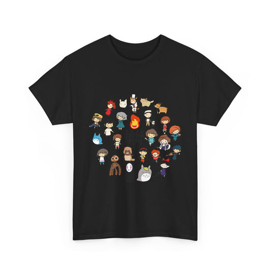 Chibi Ghibli T-Shirt – Cute Anime Characters Tee in 100% Cotton