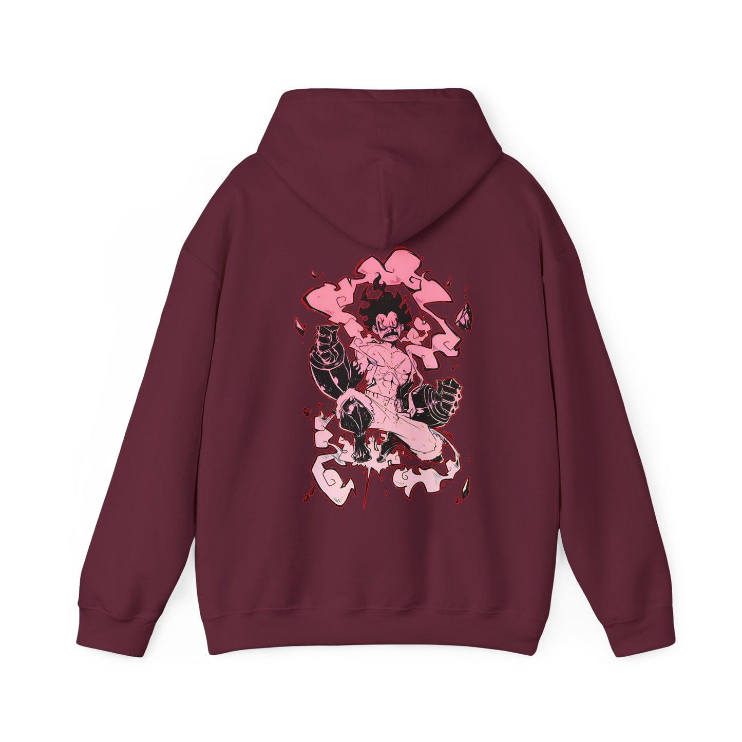Luffy Gear Fourth Snakeman Back Print Hoodie – 100% Cotton One Piece Anime Hoodie