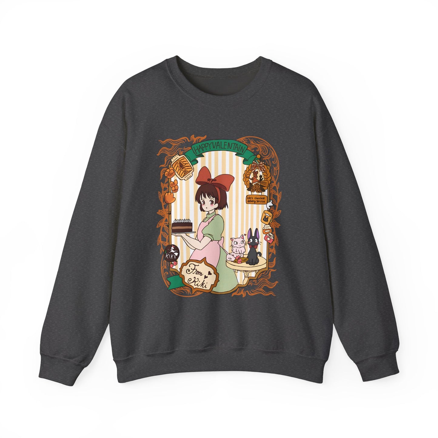 Kiki Happy Studio Ghibli Sweatshirt – 100% Cotton Kiki’s Delivery Service Pullover for Anime Fans