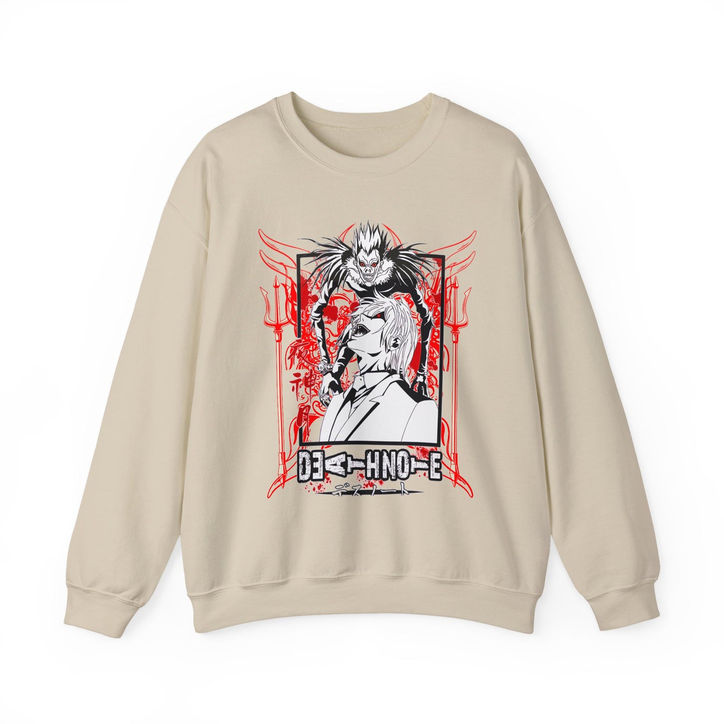 Death Note Anime Sweatshirt – 100% Cotton Pullover Featuring Light, L & Ryuk