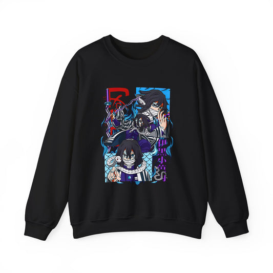 Obanai Iguro Demon Slayer Sweatshirt – 100% Cotton Serpent Hashira Anime Pullover