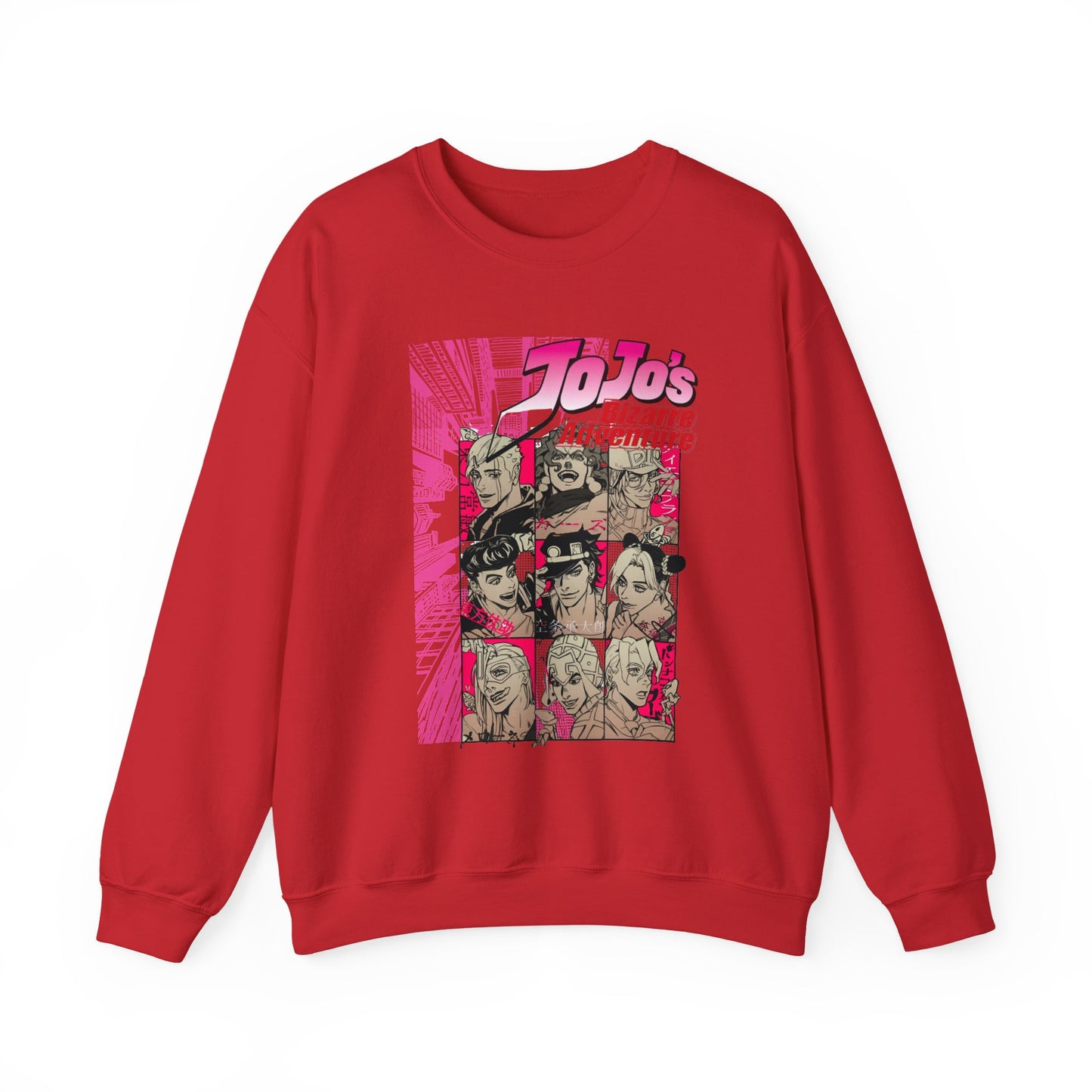 JoJo’s Bizarre Adventure Sweatshirt – 100% Cotton Anime Pullover Featuring Joestar & Stand Designs – Stylish Otaku Clothing