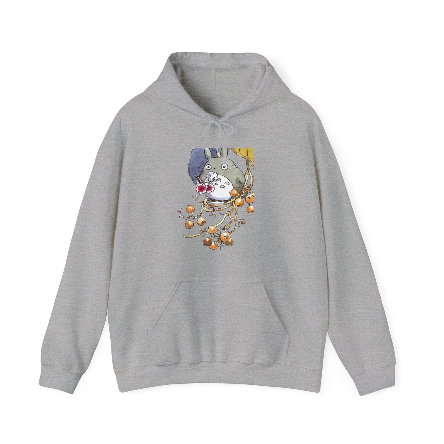 My Neighbor Totoro with Flowers Hoodie – 100% Cotton Studio Ghibli Floral Anime Hoodie