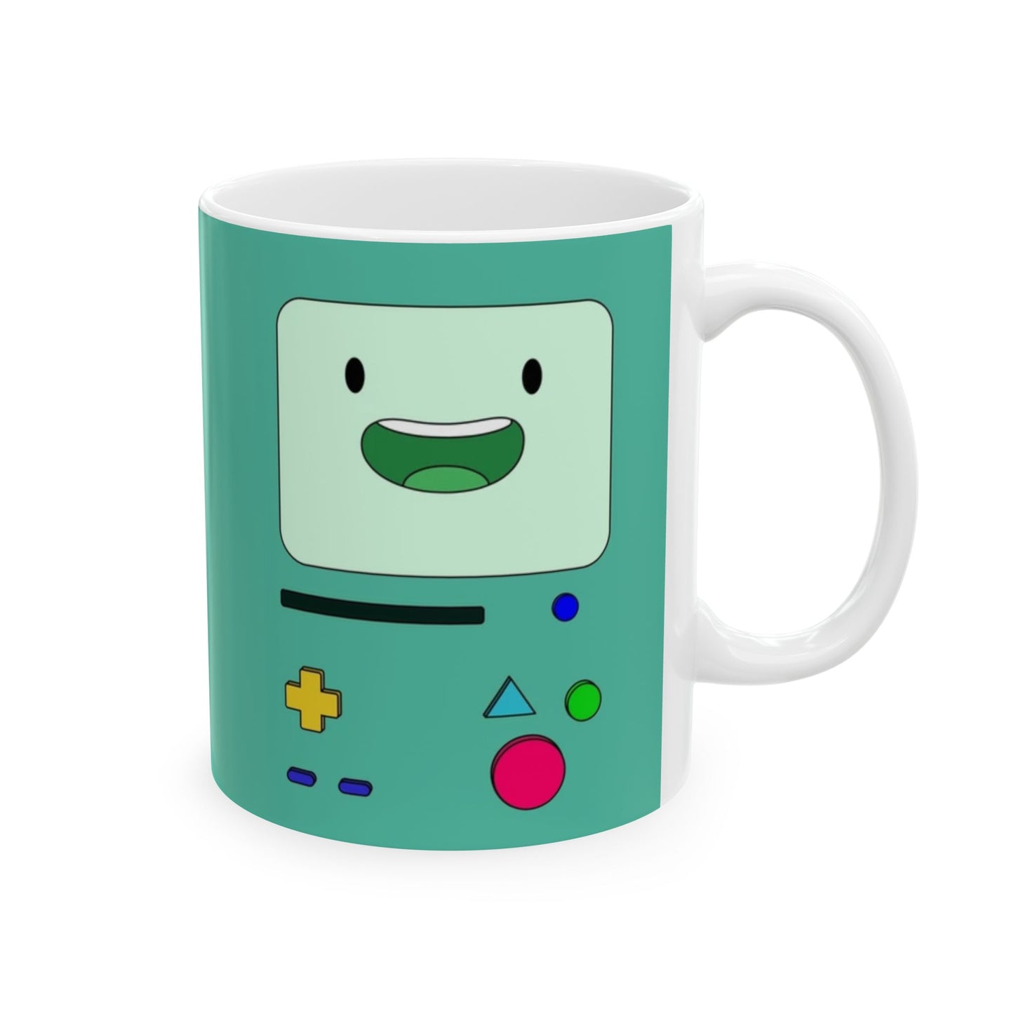 BMO Adventure Time Mug – Beemo Ceramic Coffee Cup – 11oz & 15oz Gift for Cartoon Fans