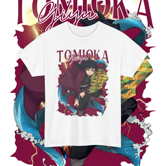 Giyu Tomioka Hashira Cotton T-Shirt | Demon Slayer Anime Tee
