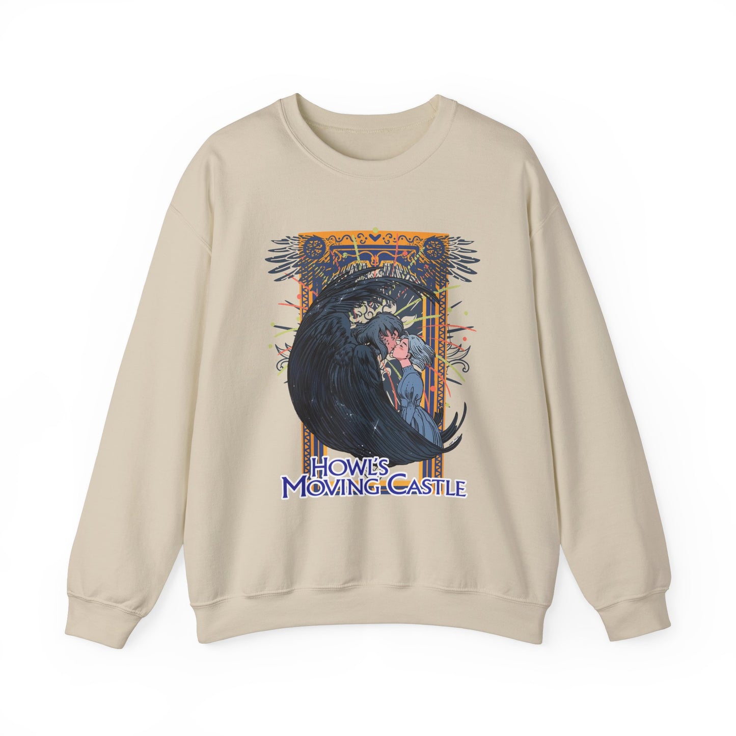 Howl’s Moving Castle Sweatshirt – 100% Cotton Anime Pullover for Studio Ghibli Fans