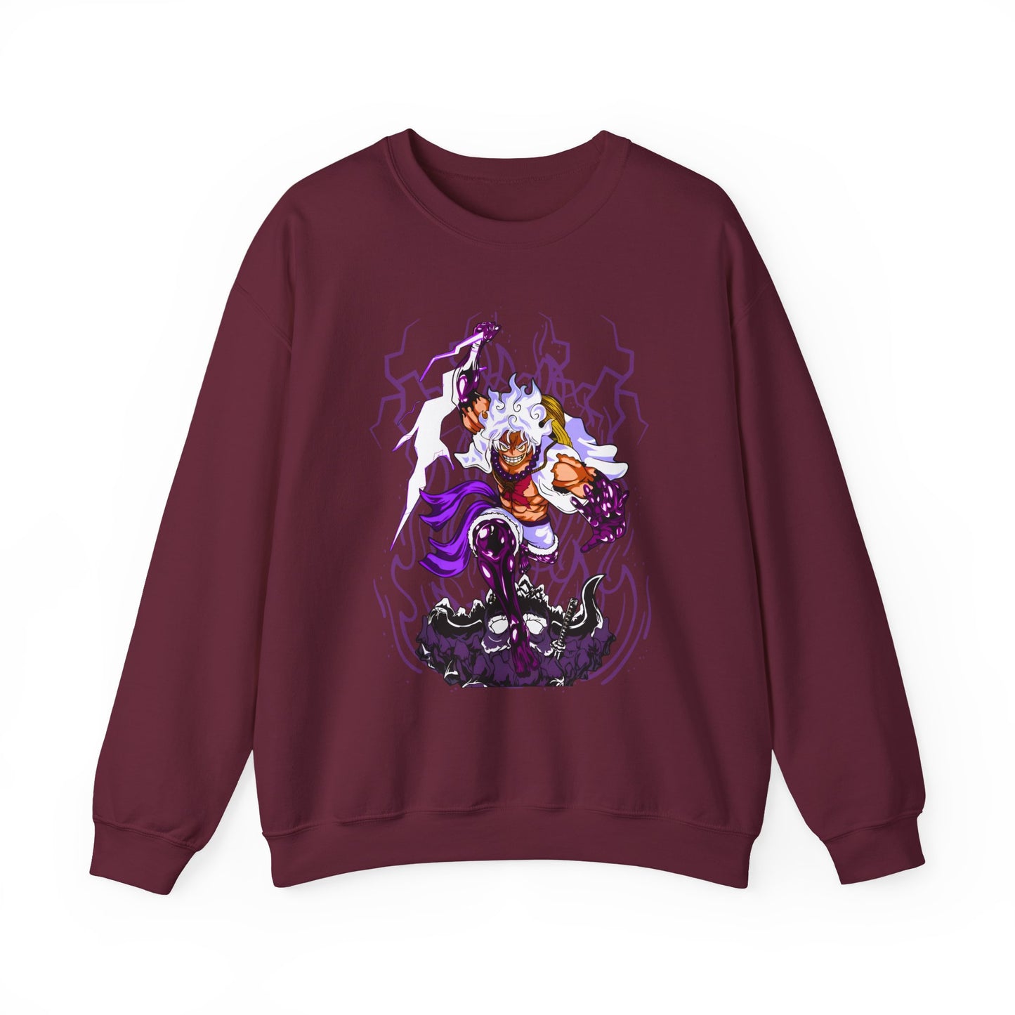 Luffy Gear 5 One Piece Sweatshirt – 100% Cotton Anime Pullover for Straw Hat Fans