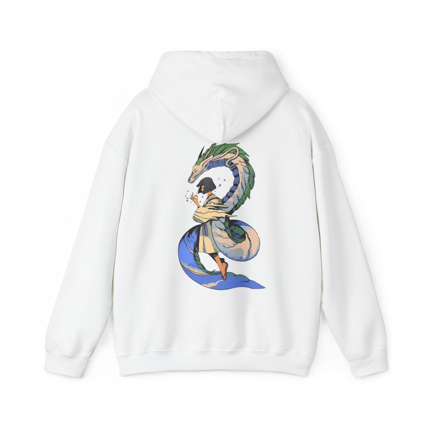 Haku Spirited Away Back Print Hoodie – 100% Cotton Studio Ghibli Anime Pullover