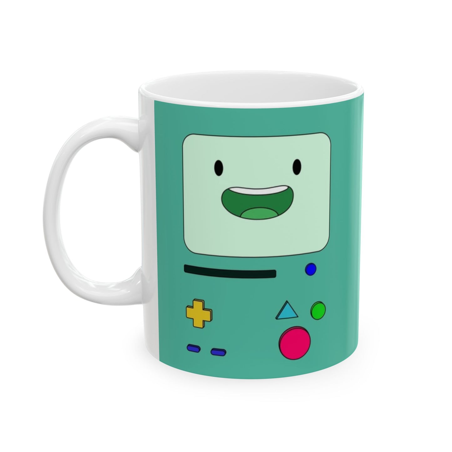 BMO Adventure Time Mug – Beemo Ceramic Coffee Cup – 11oz & 15oz Gift for Cartoon Fans