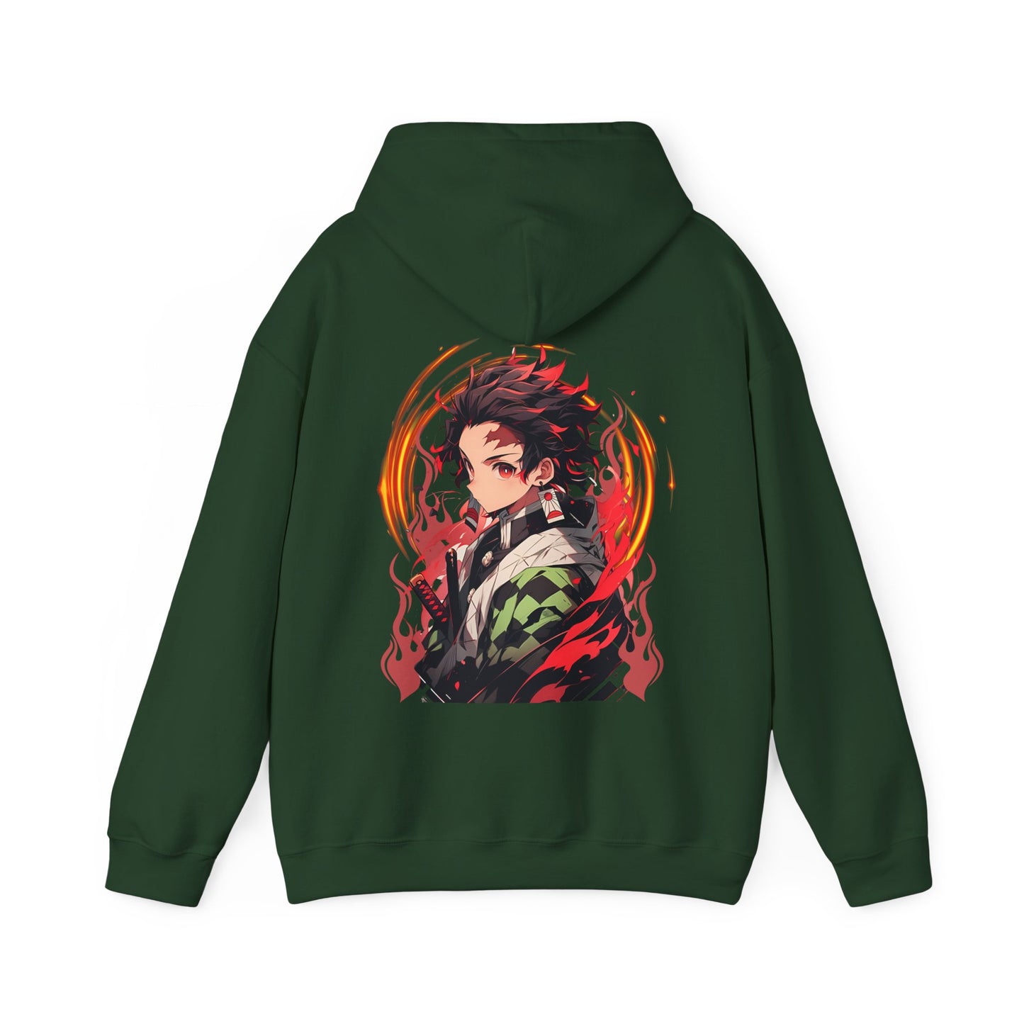 Tanjiro Kamado Back Print Hoodie – 100% Cotton Demon Slayer Anime Hoodie