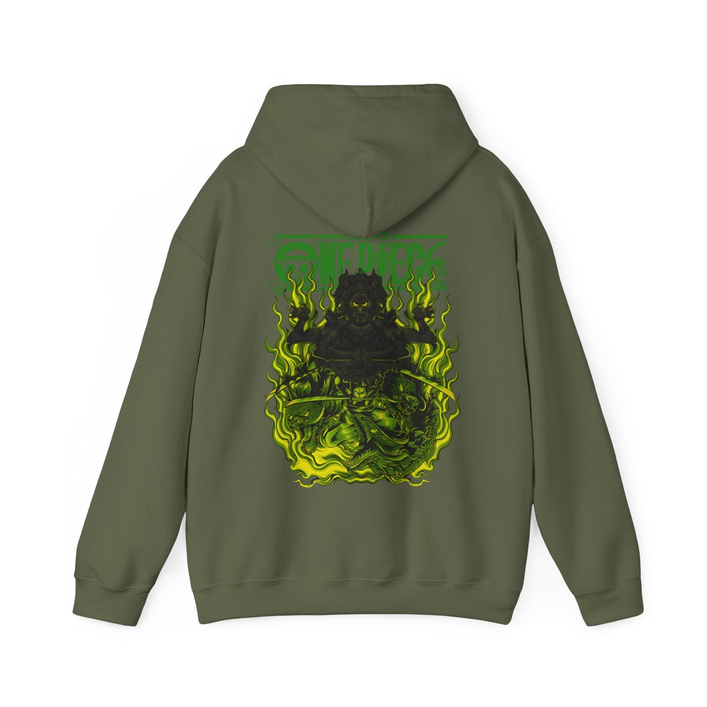 Roronoa Zoro One Piece Back Print Hoodie – 100% Cotton Anime Hoodie for Swordsman Fans