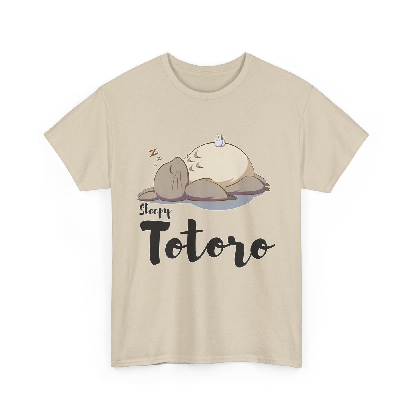 Sleepy Totoro T-Shirt – 100% Cotton Ghibli Tee for Cozy Anime Fans