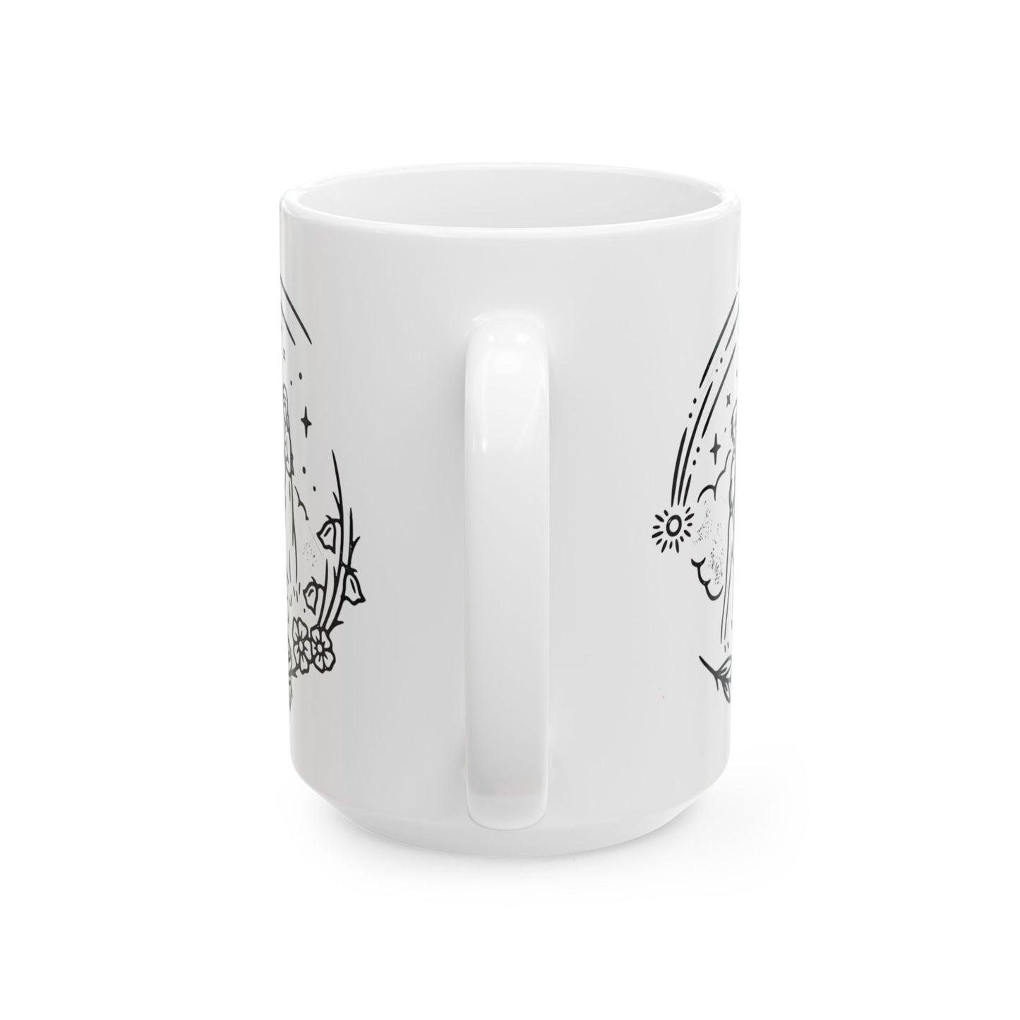 Calcifer Mug – Howl’s Moving Castle Ceramic Cup 11oz & 15oz – Studio Ghibli Anime Gift