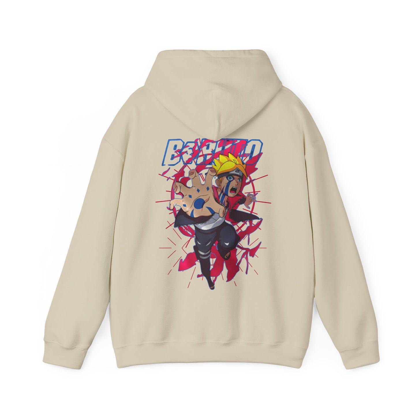 Boruto Naruto Next Generations Back Print Hoodie – 100% Cotton Anime Hoodie for Boruto Fans
