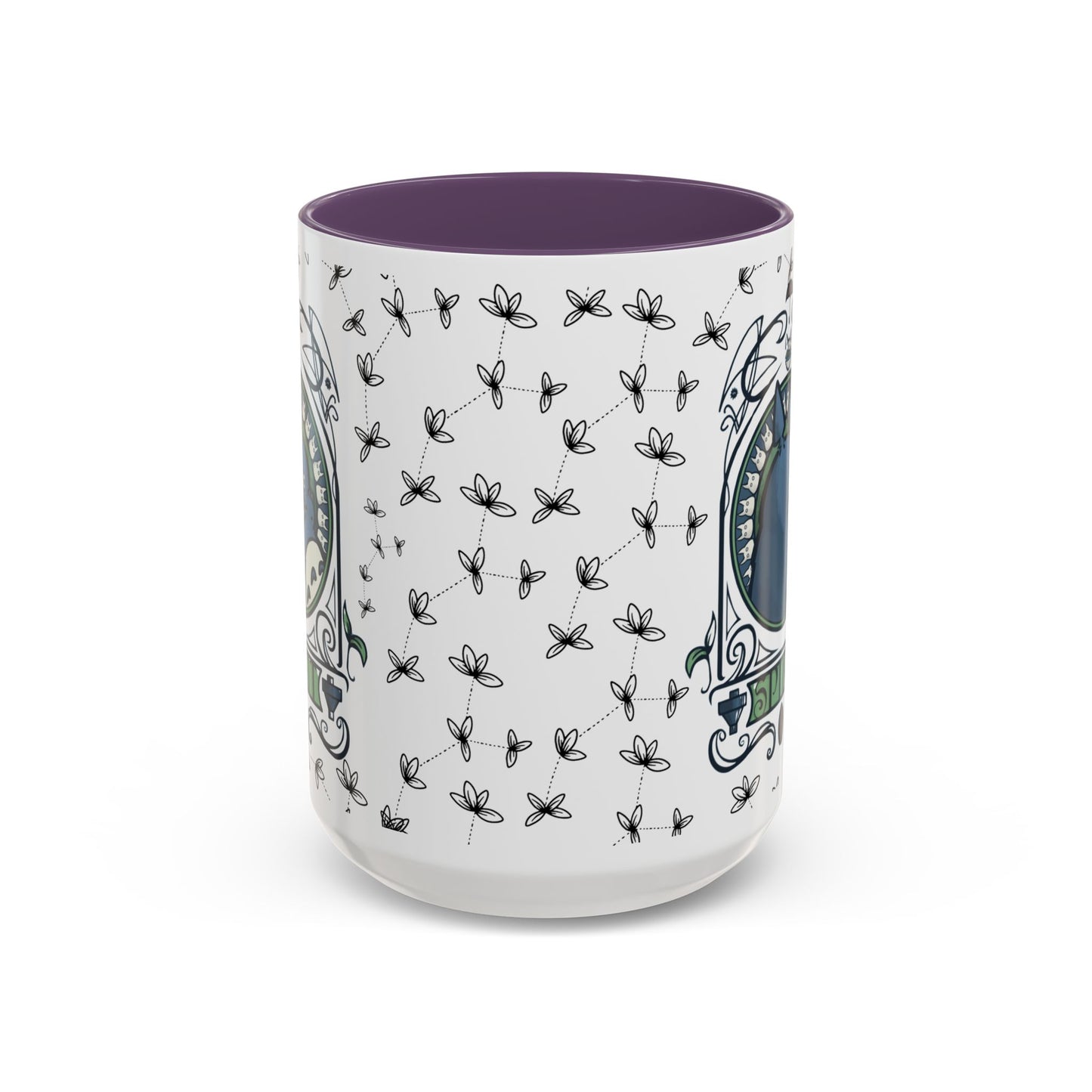 Totoro Spirited Ghibli Accent Handle Mug – 11oz & 15oz Anime Cup – Studio Ghibli Coffee Gift