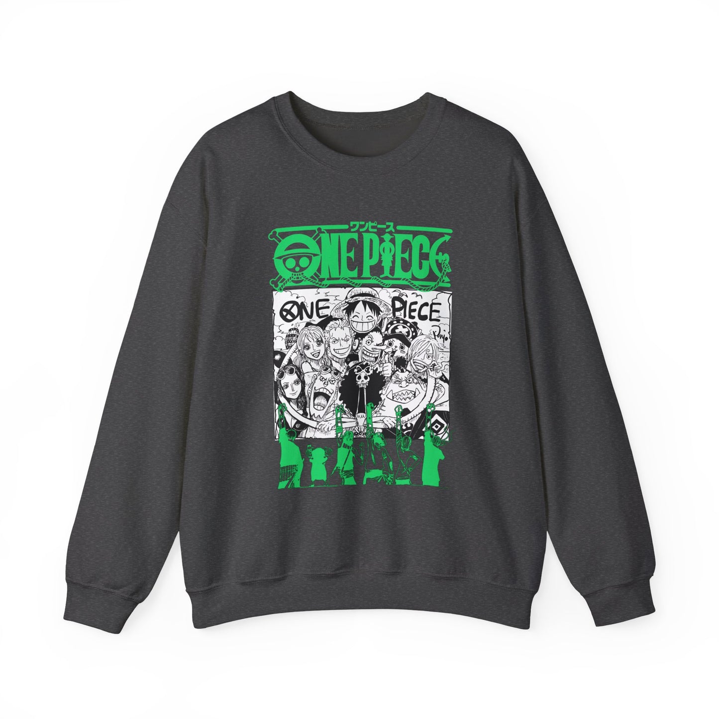 One Piece Characters Sweatshirt – 100% Cotton Anime Crew Pullover for True Fans