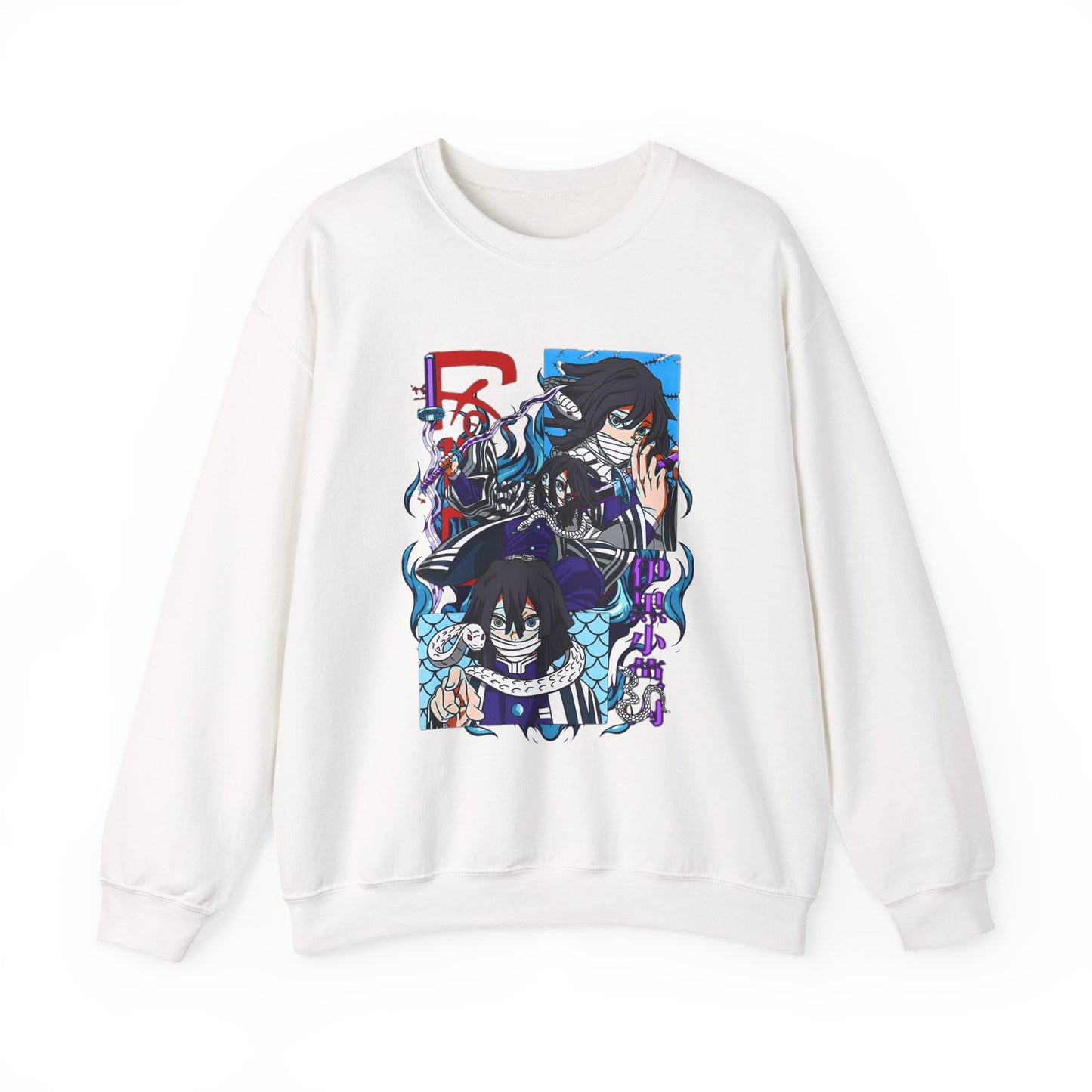 Obanai Iguro Demon Slayer Sweatshirt – 100% Cotton Serpent Hashira Anime Pullover
